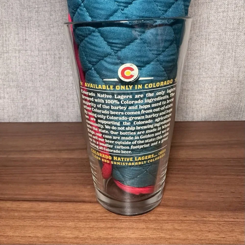Colorado Native Beer Pint Glass